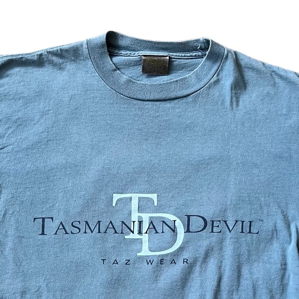Vintage Dated 90s Single Stitch Tasmanian Devil T-Shirt Looney Tunes - Size XL - Picture 4 of 6
